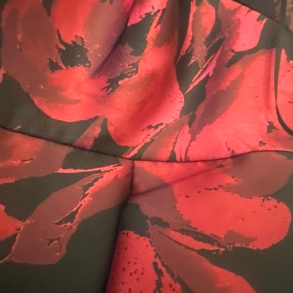 Maison Tara Elegant Black and Red High Low Dress - Picture 4 of 5